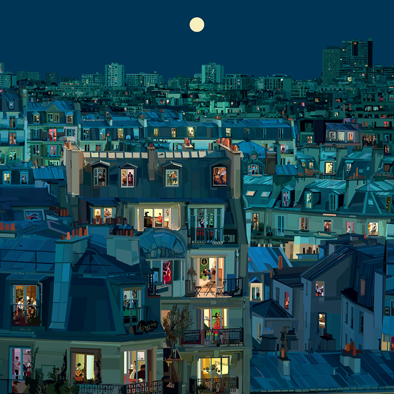 2016 paris play 60x60cm