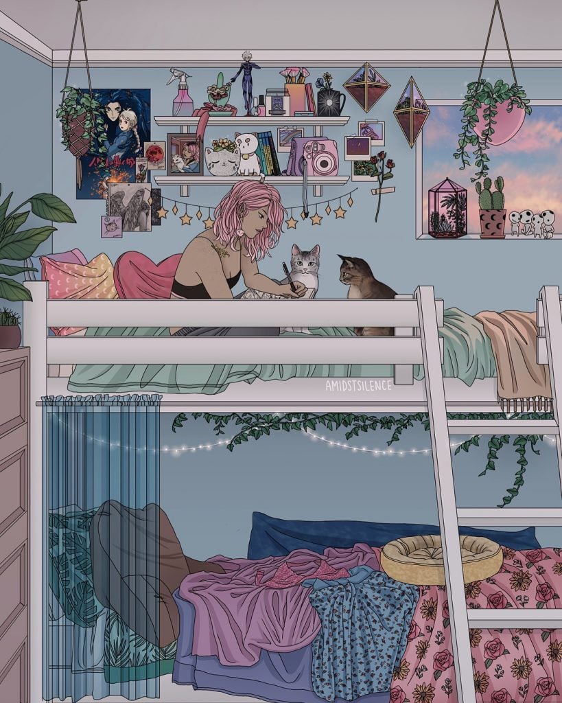 Kelsey Smith ilustra el universo que hay dentro de las habitaciones de sus protagonistas 4