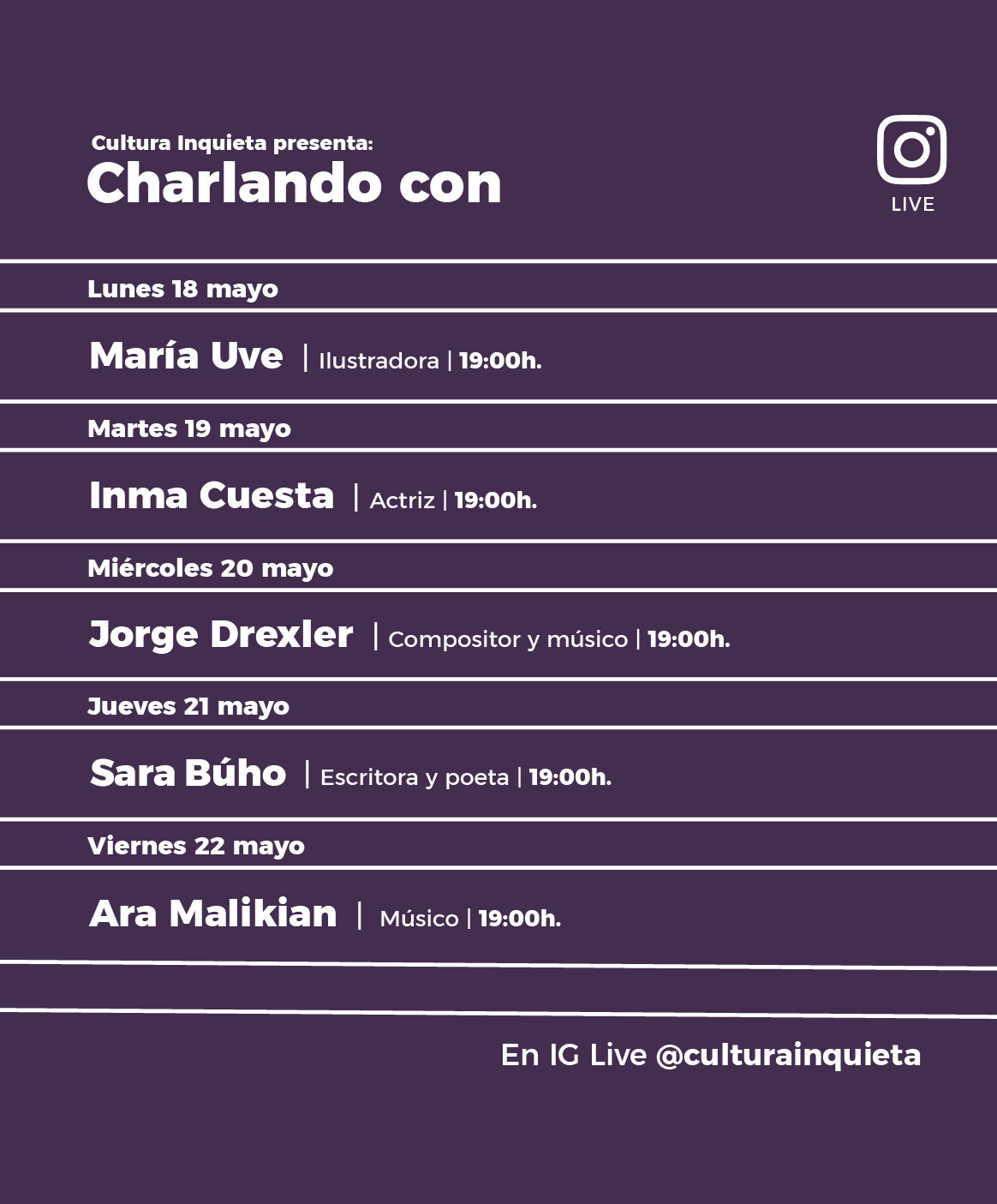 Charlando con 6 semana Programa 6 Semana