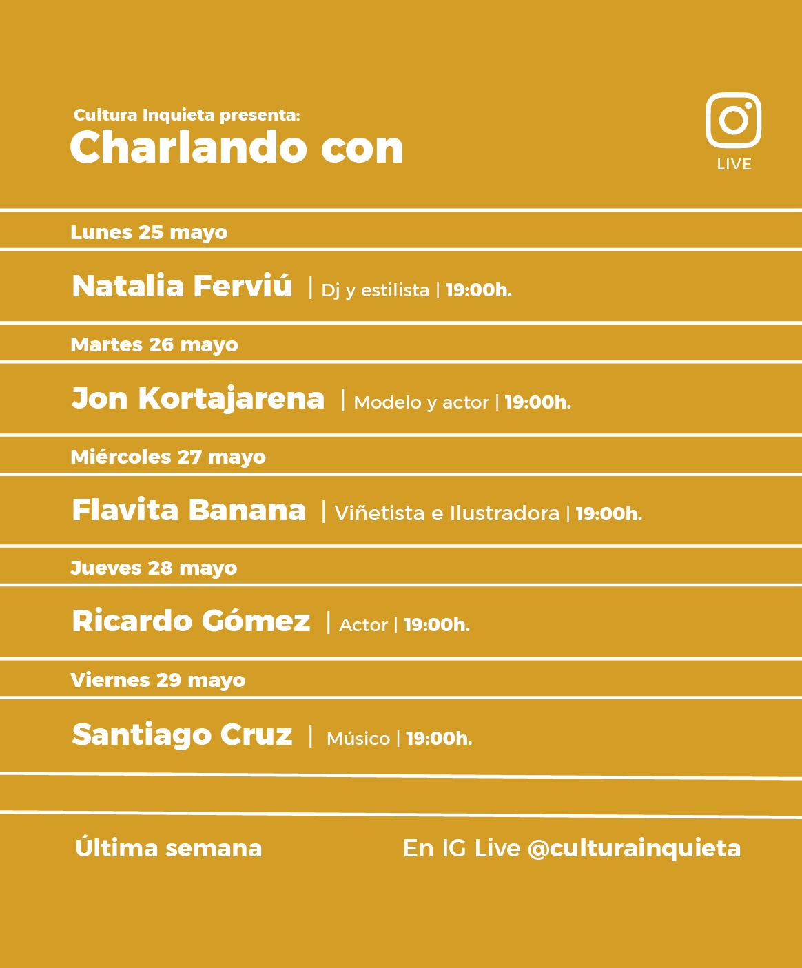 Charlando con 7 semana Programa 6ªSemana