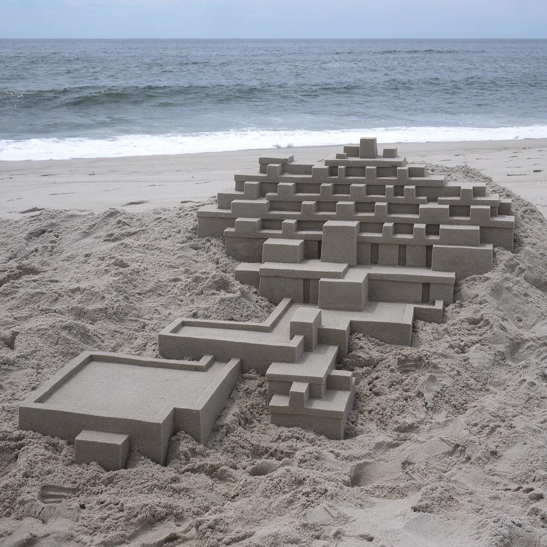 Los castillos de arena geometricos y vanguardistas de Calvin Seibert 1