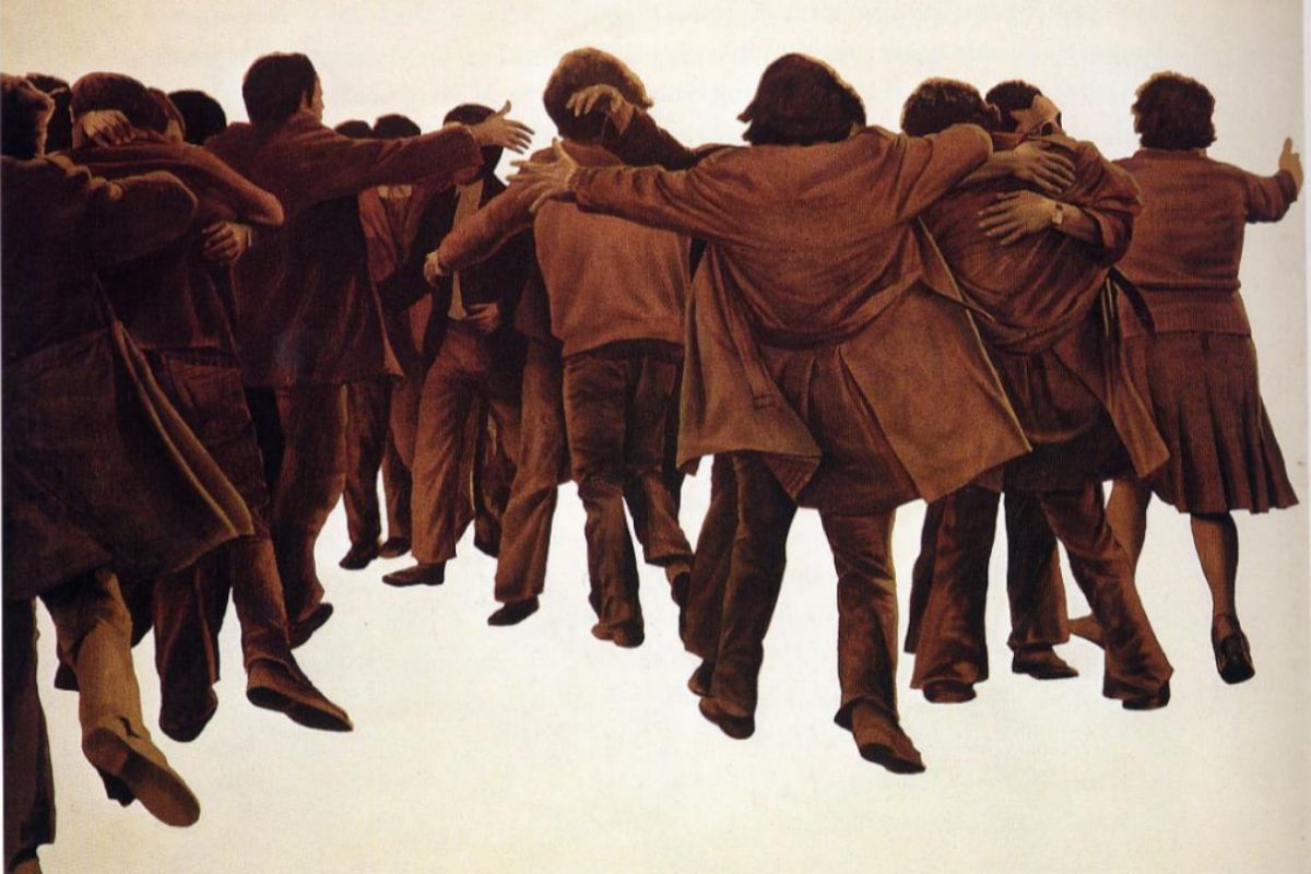 El abrazo, 1976. Juan Genovés.