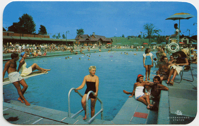 abandoned postcards outdoorpool