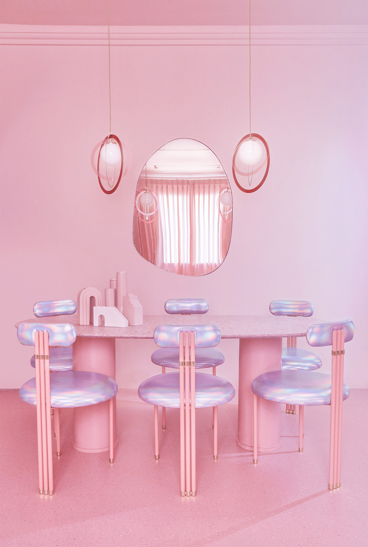 aesthetic madness all pink rental apartment madrid 2