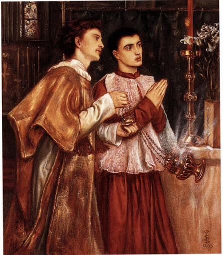 Simeon Solomon. Two Acolytes Censing, Pentecost (1863)