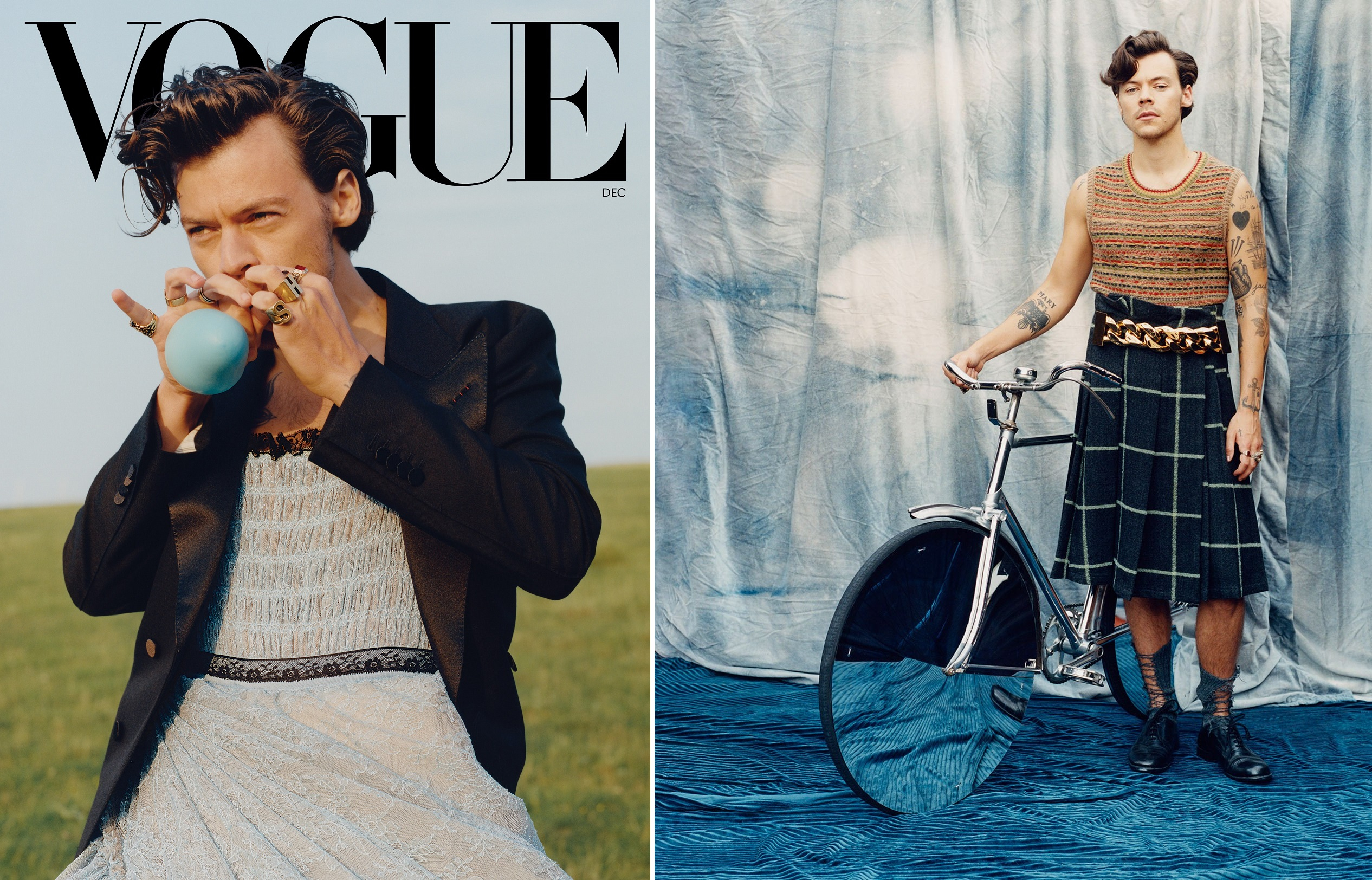 Harry Styles suscita polémica en la primera portada de Vogue protagonizada por un hombre