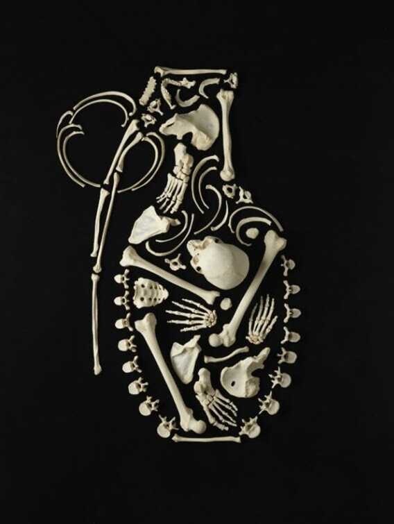 el impactante arte oseo de francois robert y su serie stop the violence 17