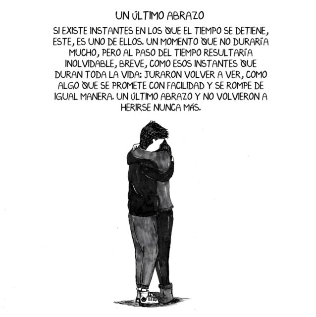 los románticos pendejos el último abrazo