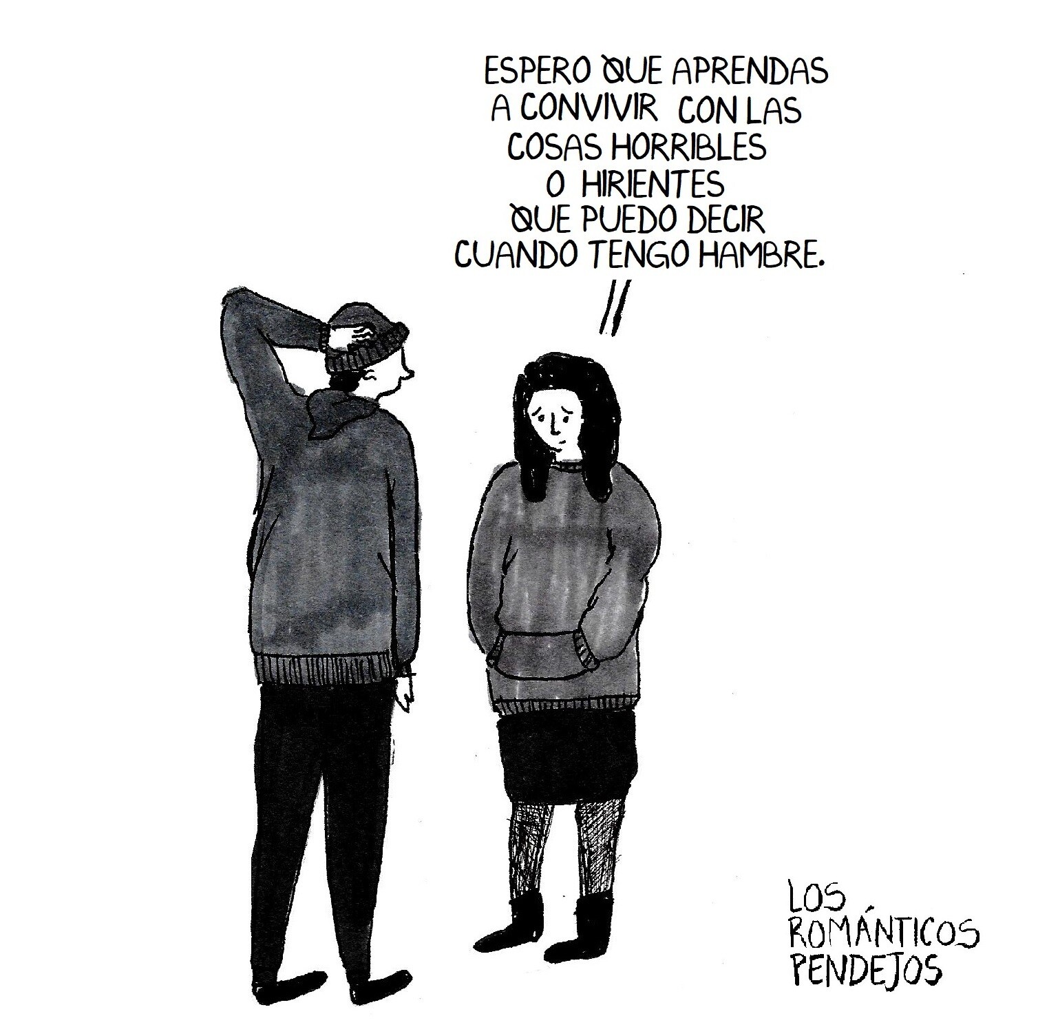 los románticos pendejos cosas horribles