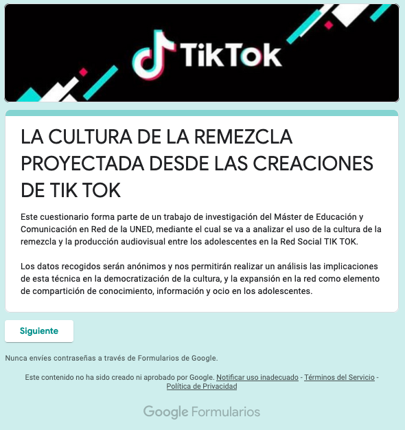 encuesta uned tik tok