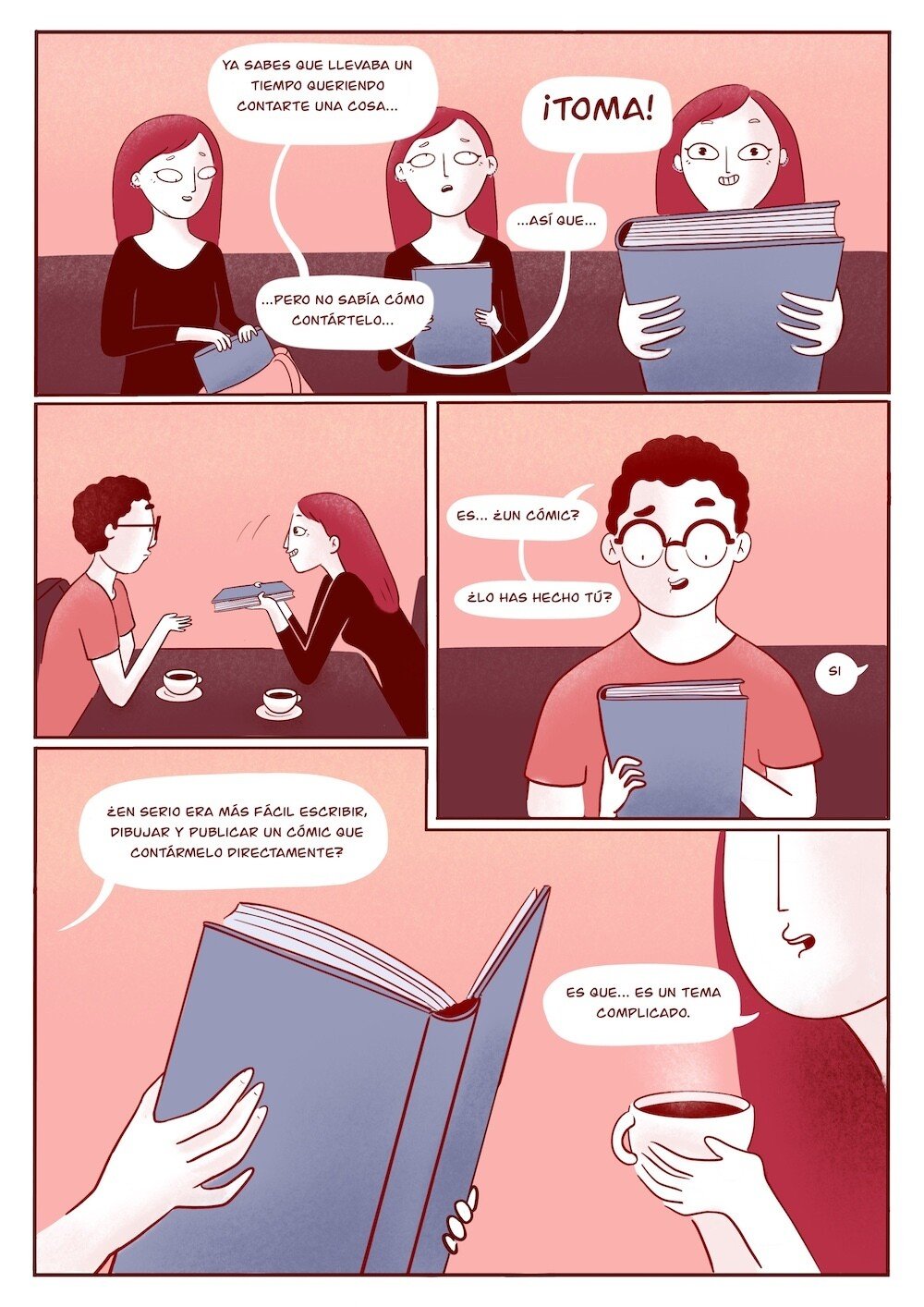 comiendo con miedo ilustración
