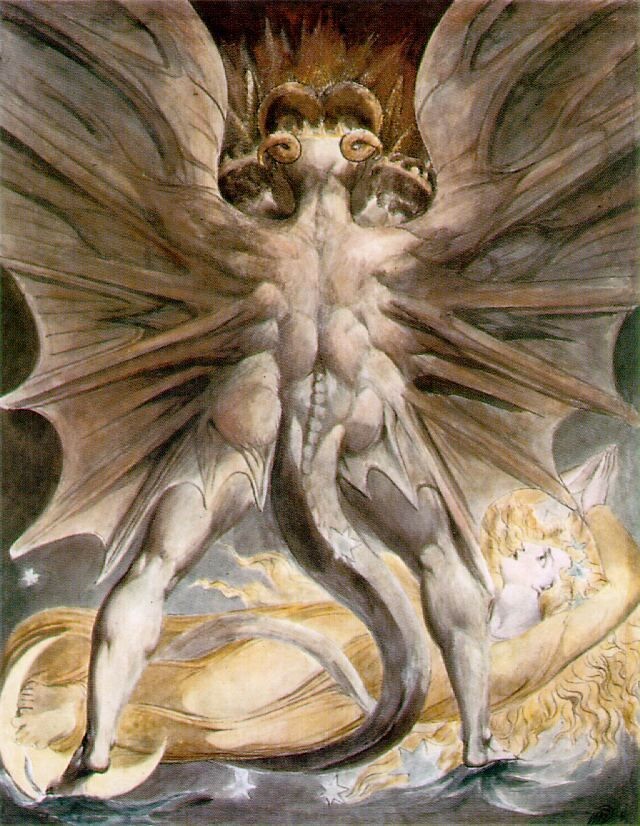 dragon rojo william blake satanismo