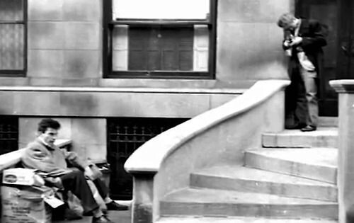 James Dean con su Rolleiflex, fotografiado por Roy Schatt en Nueva York