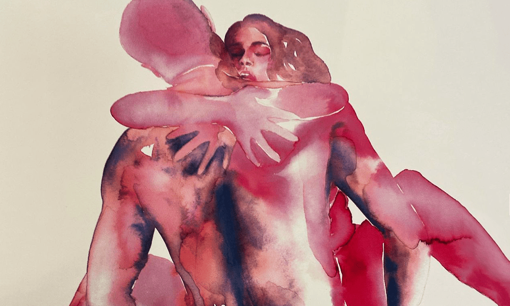 Serie de acuarelas 'Make Love Watercolor' de Tina Maria Elena.