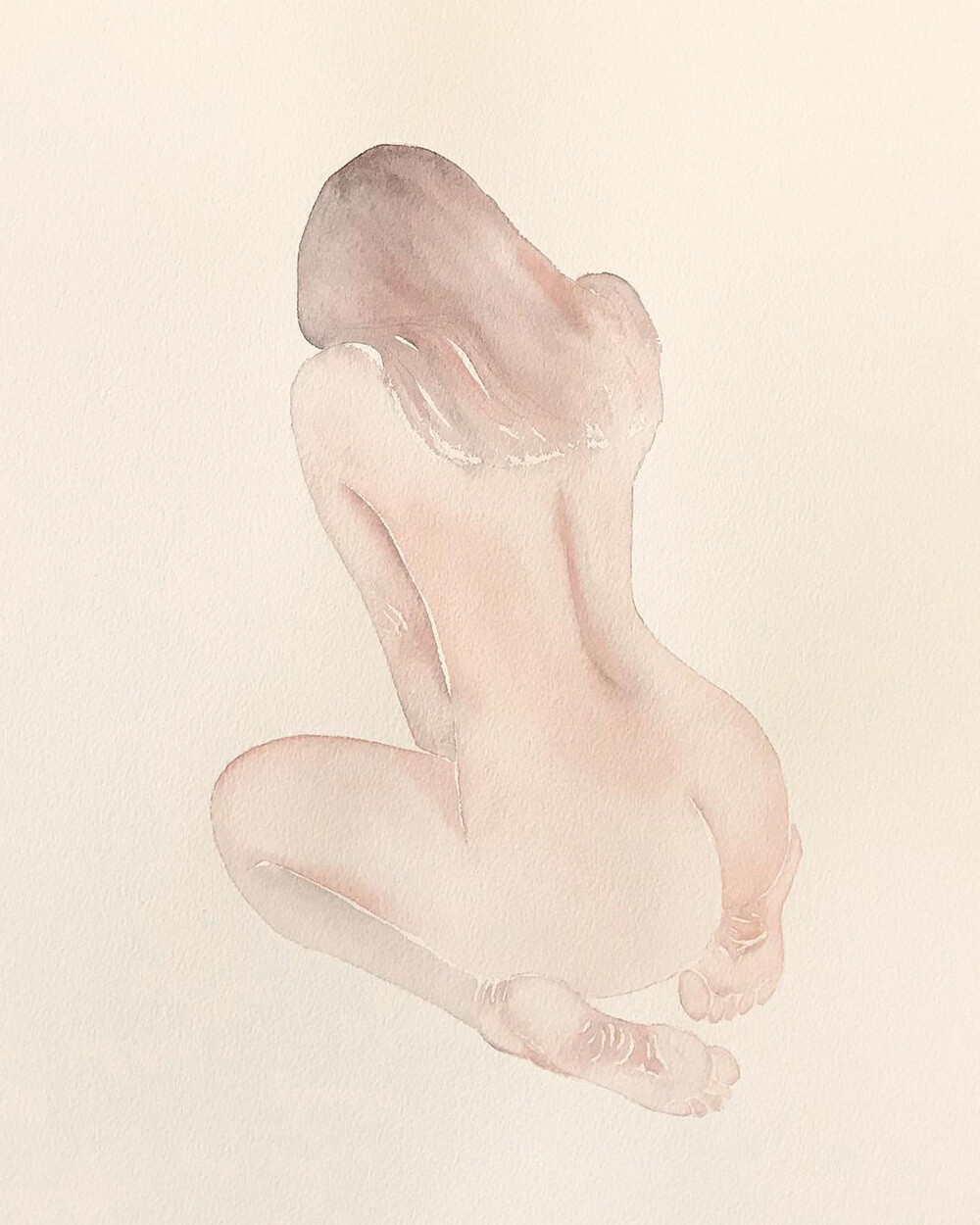 Serie de acuarelas 'Make Love Watercolor' de Tina Maria Elena.