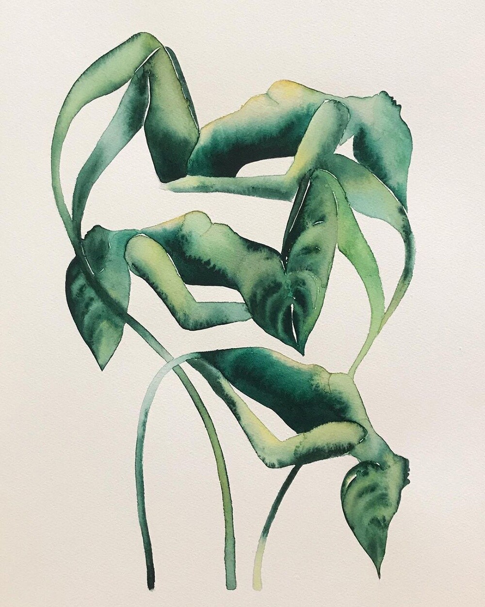 Serie de acuarelas 'Make Love Watercolor' de Tina Maria Elena.