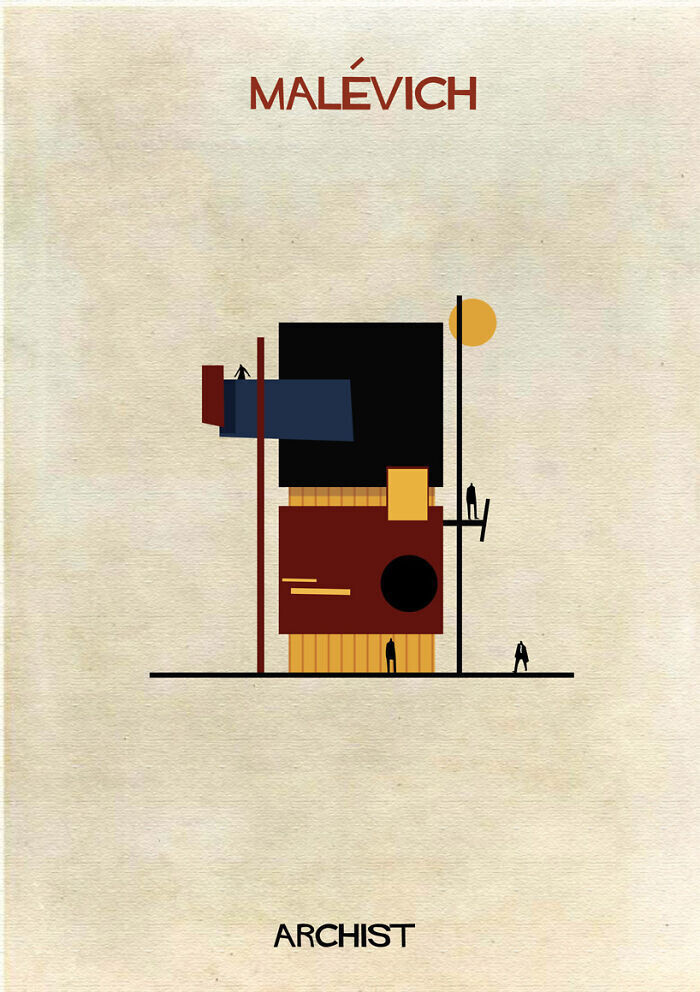Serie de ilustraciones Archist de Federico Babina