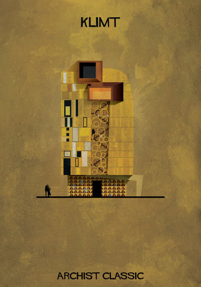 Klimt en la serie Classic Archist de Federico Babina.