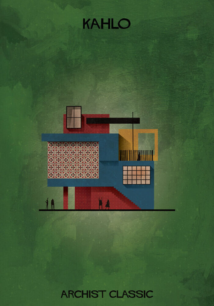 Serie de ilustraciones Classic Archist de Federico Babina