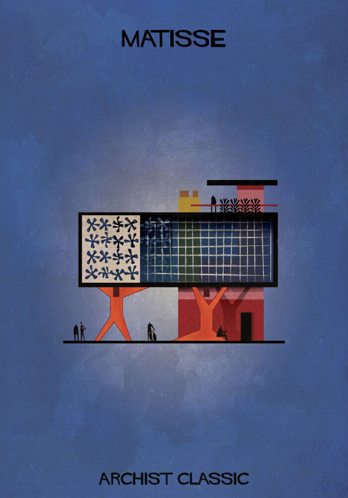 Serie de ilustraciones Classic Archist de Federico Babina