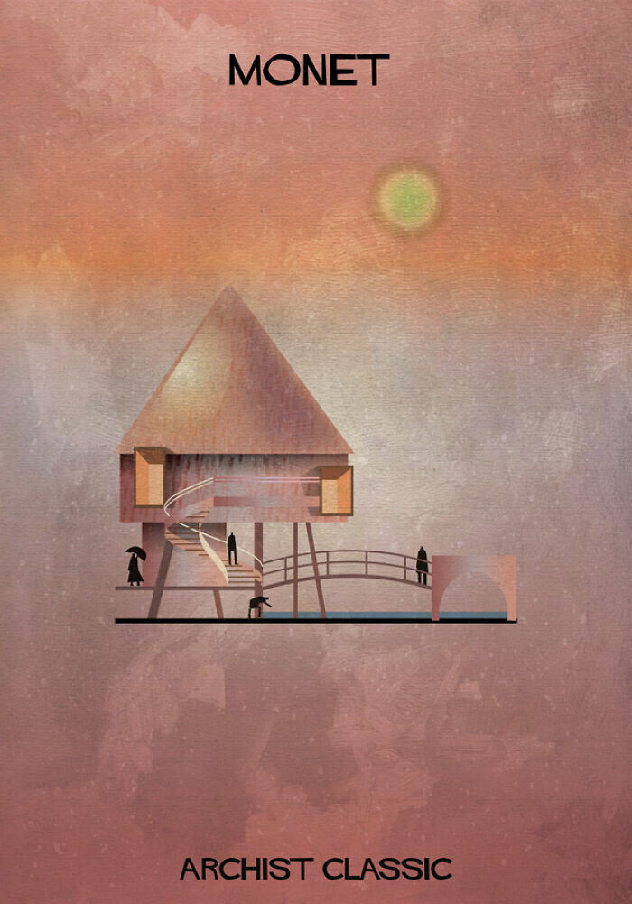 Serie de ilustraciones Classic Archist de Federico Babina