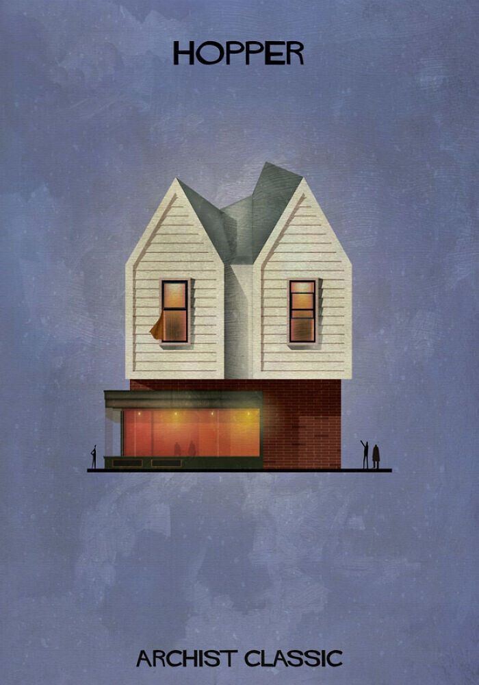 Serie de ilustraciones Classic Archist de Federico Babina