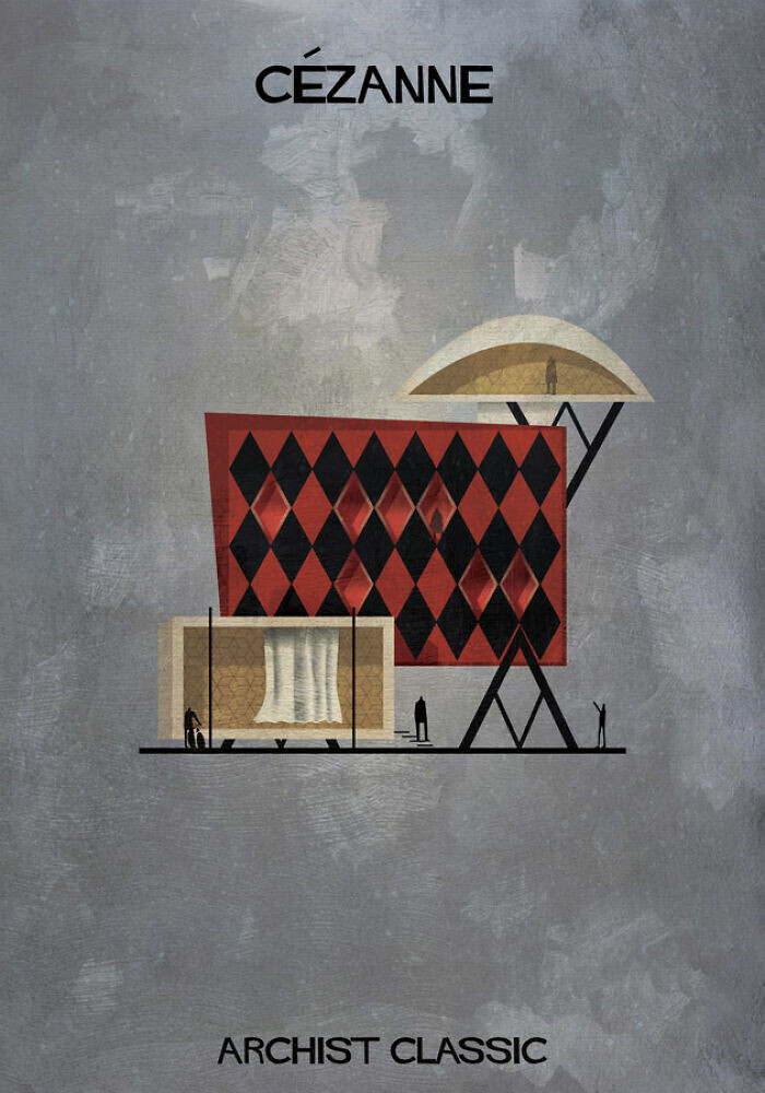 Serie de ilustraciones Classic Archist de Federico Babina