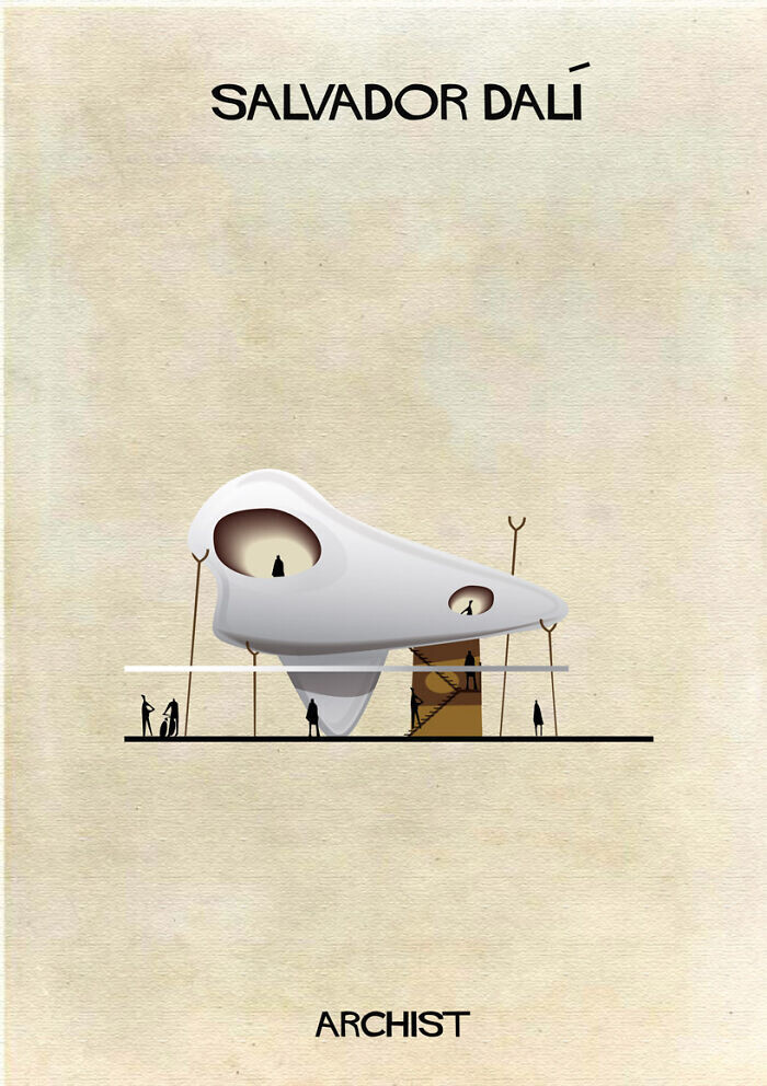 Salvador Dalí en la serie Archist de Federico Babina.