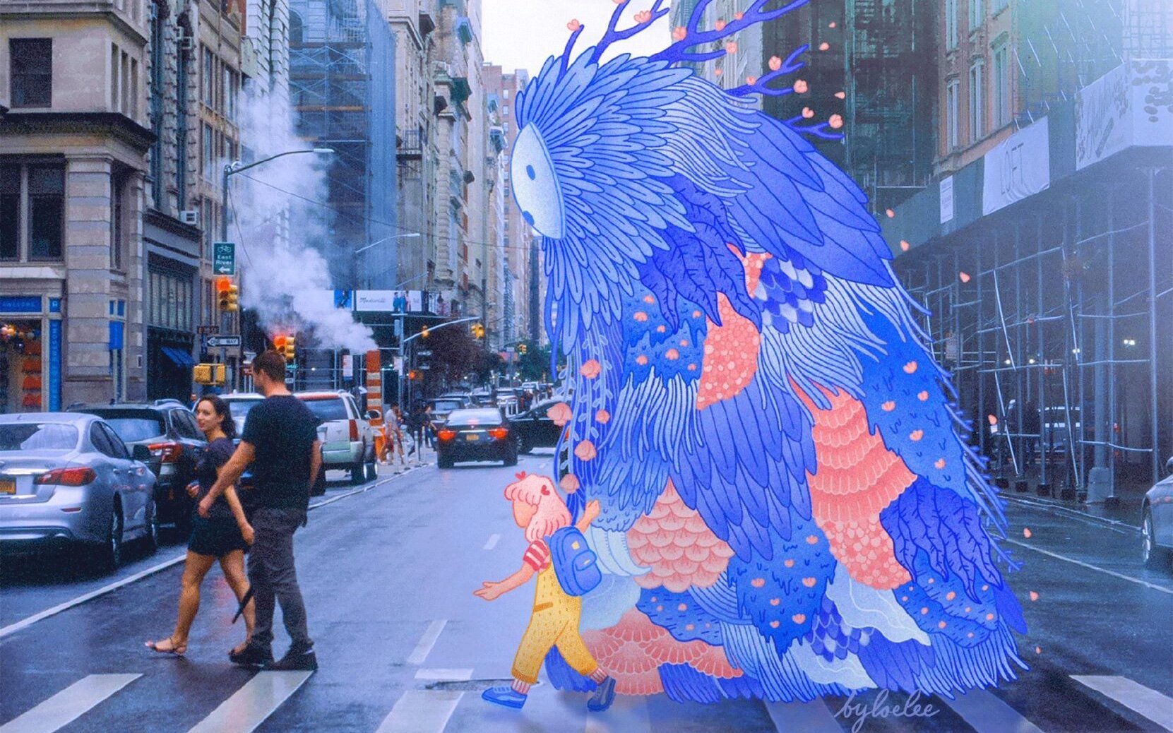 Los alegres monstruos de la ilustradora Loe Lee se pasean por las calles de Nueva York