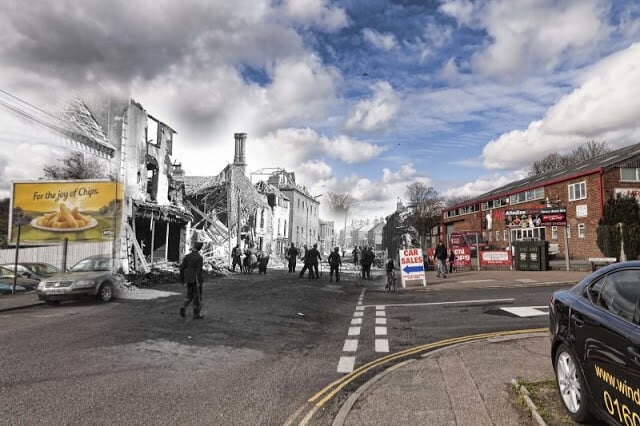 nick stone norwich blitz fotomontaje segunda guerra mundial 1
