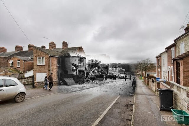 nick stone norwich blitz fotomontaje segunda guerra mundial 11