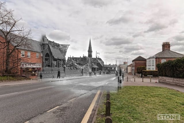 nick stone norwich blitz fotomontaje segunda guerra mundial 13