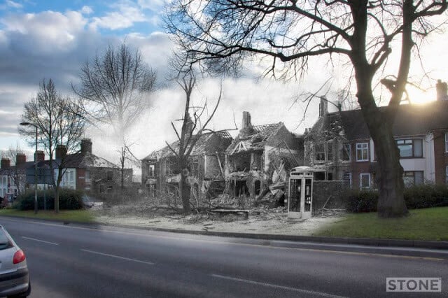 nick stone norwich blitz fotomontaje segunda guerra mundial 2
