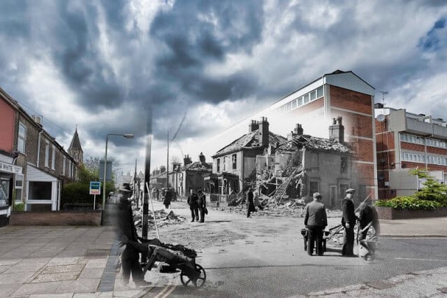 nick stone norwich blitz fotomontaje segunda guerra mundial 6