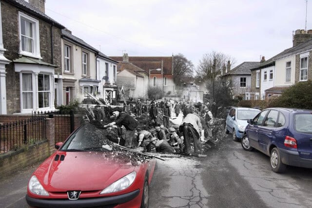 nick stone norwich blitz fotomontaje segunda guerra mundial 9