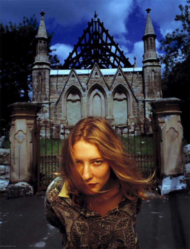 Cate Blanchett fotografiada por Robin Sellick en 1994