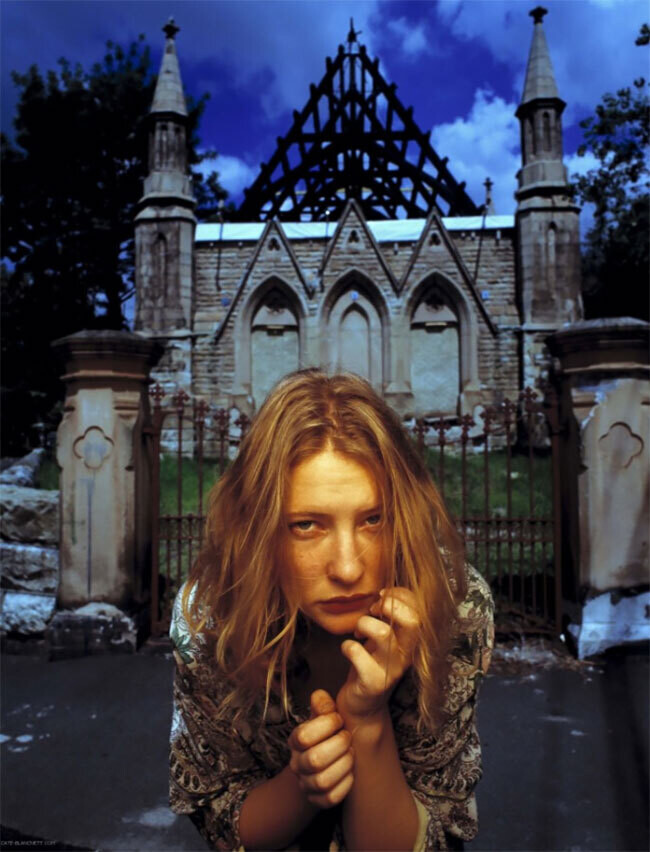 Cate Blanchett fotografiada por Robin Sellick en 1994