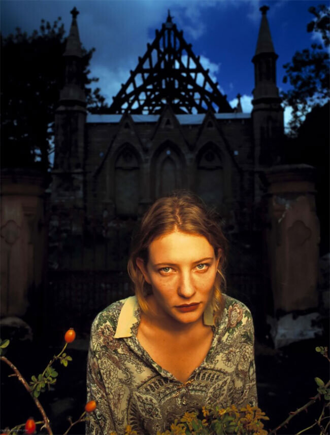 Cate Blanchett fotografiada por Robin Sellick en 1994