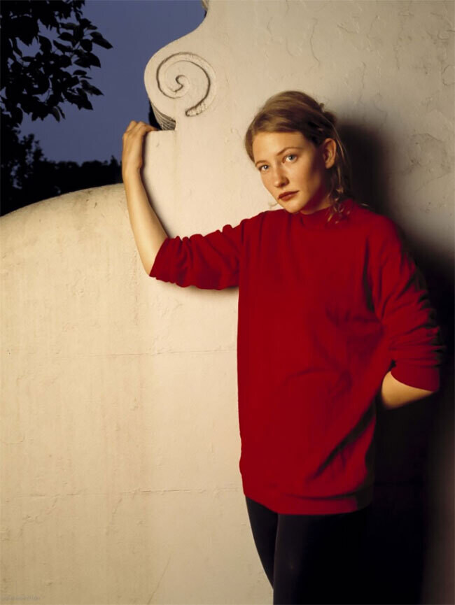 Cate Blanchett fotografiada por Robin Sellick en 1994