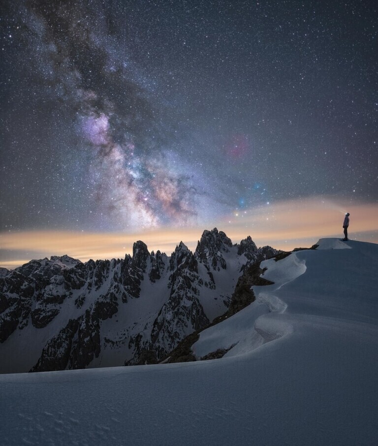 milky way dolomites italy 768x906