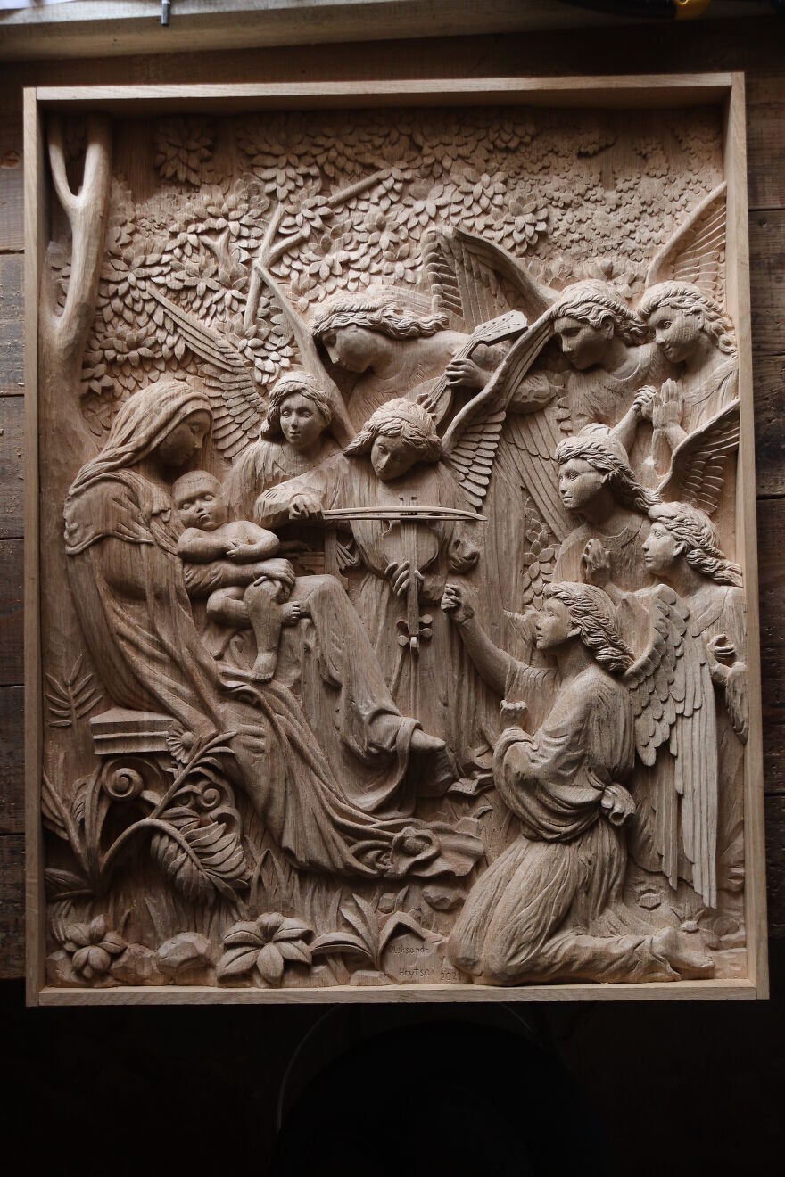 oleksandr hrytsai artesania madera renacimiento relieve 1