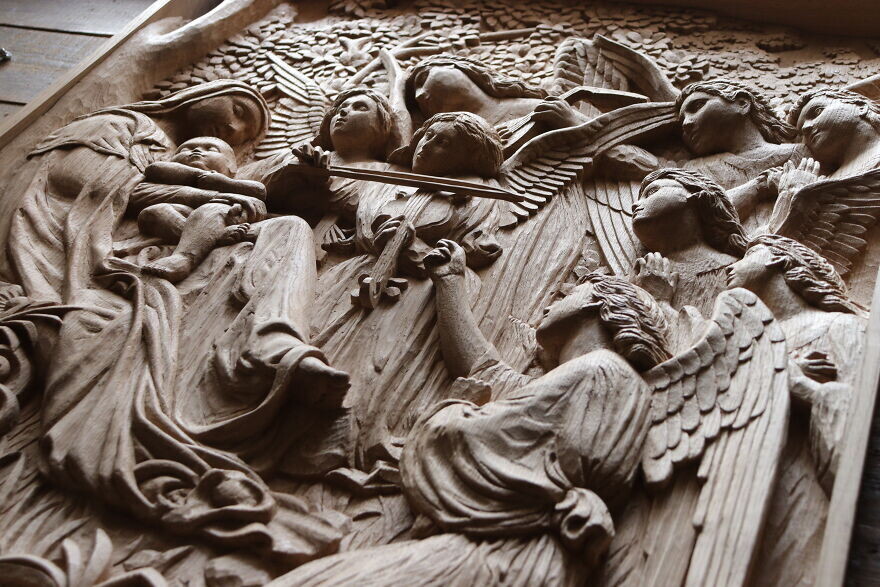 oleksandr hrytsai artesania madera renacimiento relieve 3
