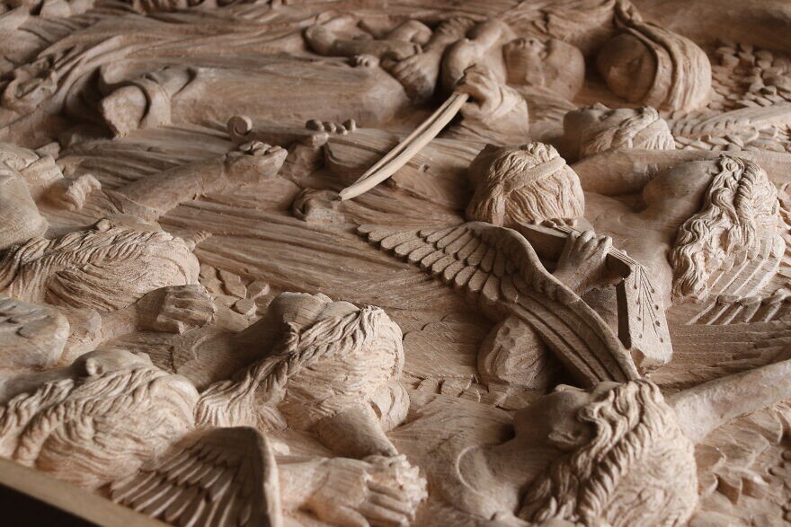 oleksandr hrytsai artesania madera renacimiento relieve 4