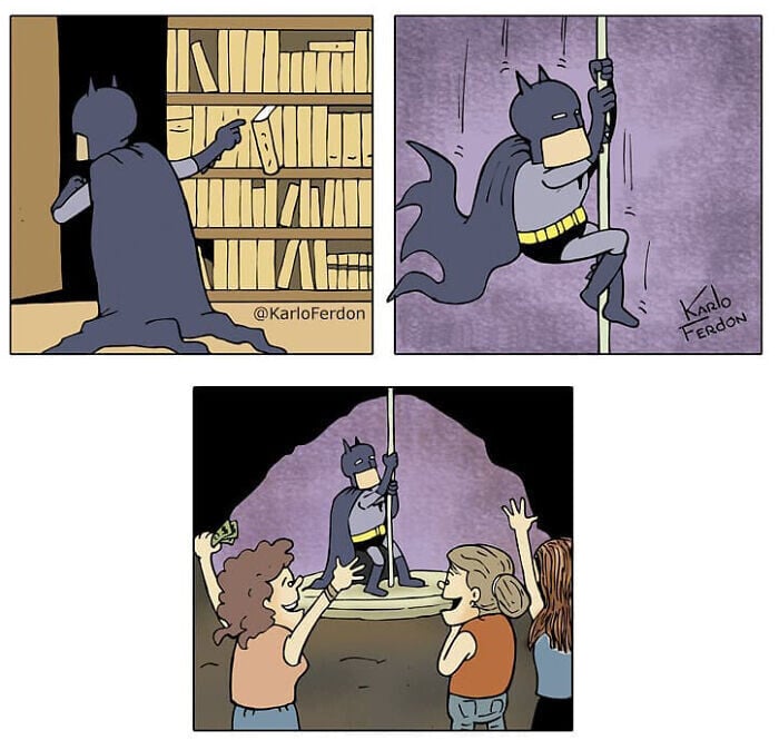 karlo ferdon superheroe comic vineta humor grafico 1