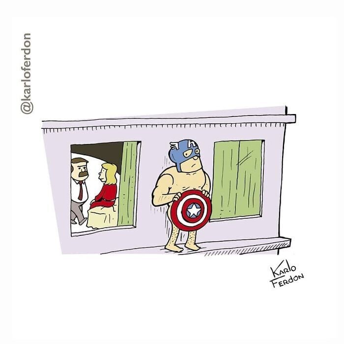 karlo ferdon superheroe comic vineta humor grafico 14