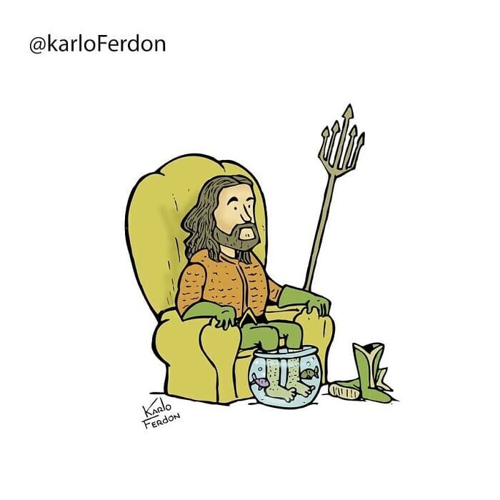 karlo ferdon superheroe comic vineta humor grafico 8