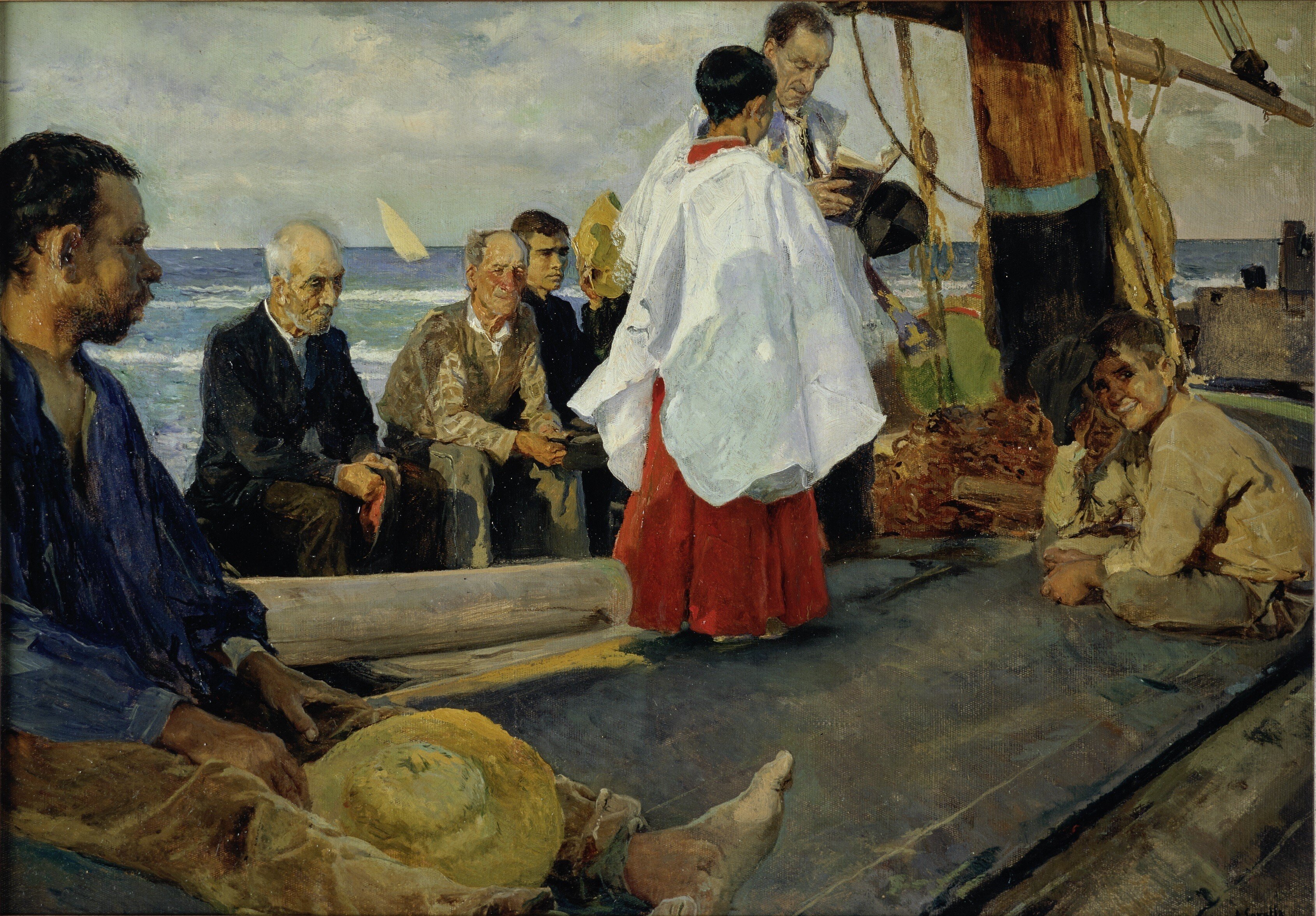 la bendición de la barca 1895. colección masaveu. museo de bellas artes de asturias inv. 150