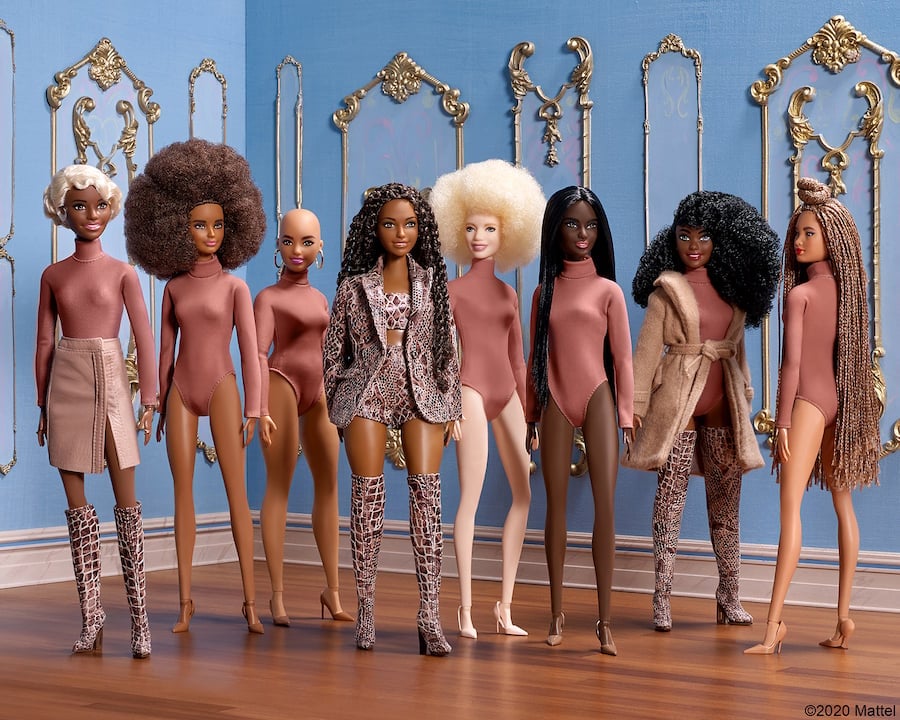 Una colección de muñecas Barbie celebra la belleza diversa de las mujeres negras