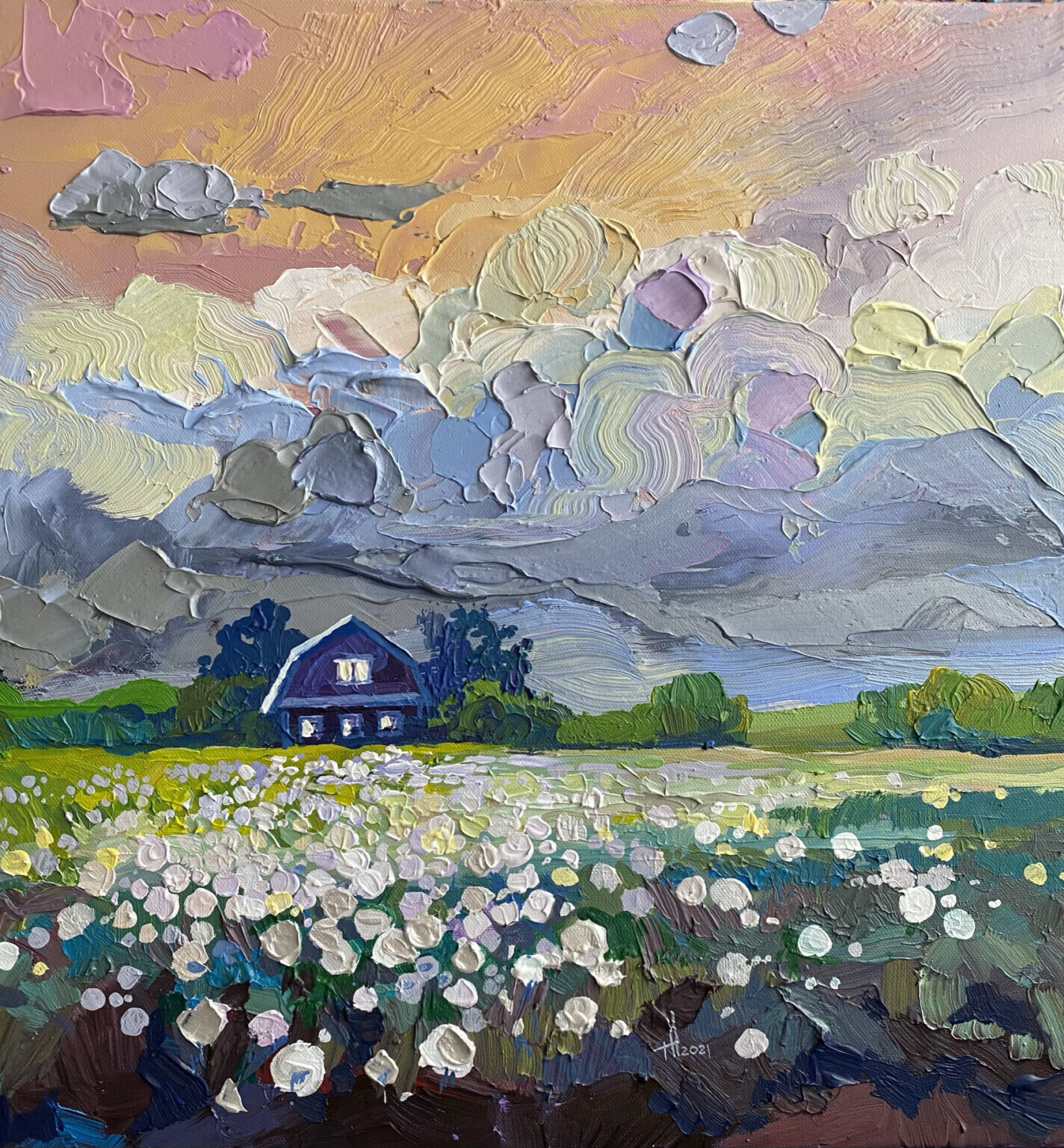anastasia trusova acrilico impresionismo paisaje naturaleza 1