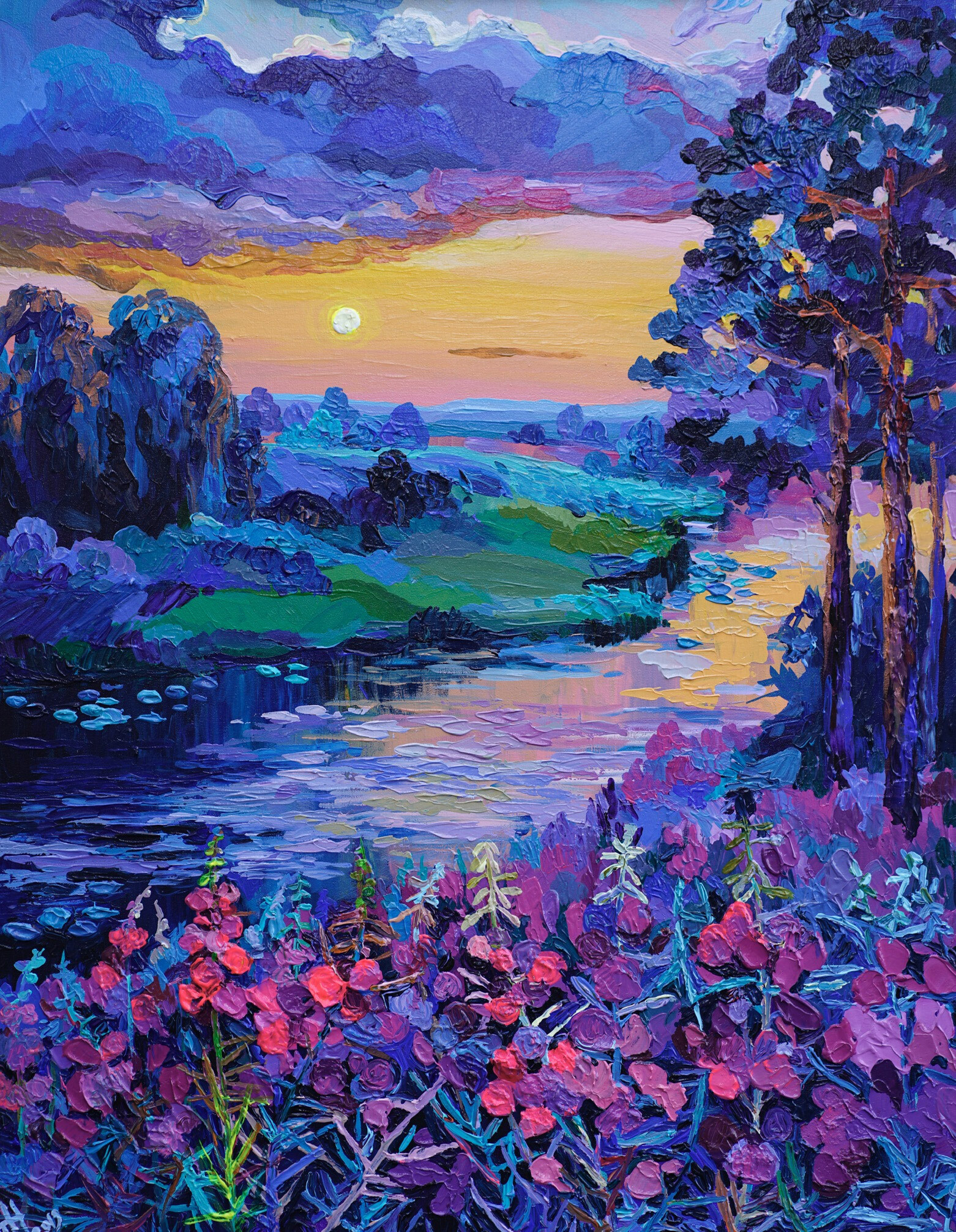 anastasia trusova acrilico impresionismo paisaje naturaleza 5